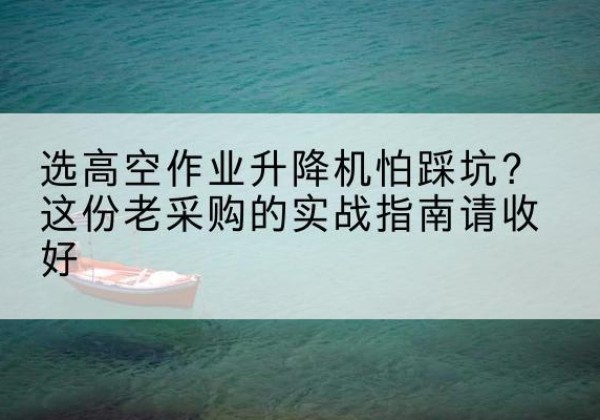 阳城高空作业升降机厂家推荐-选高空作业升降机怕踩坑？这份老采购的实战指南请收好