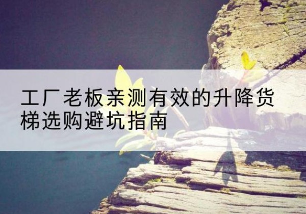 阳城升降货梯怎么选-工厂老板亲测有效的升降货梯选购避坑指南
